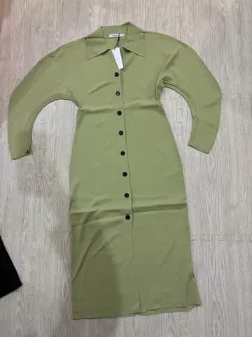 MOUSSY 그린 셔츠 원피스