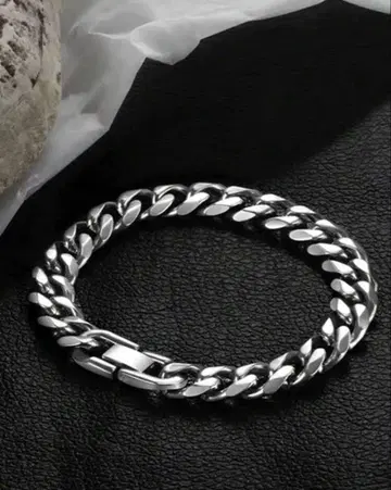 스테인리스 스틸 실버 팔찌