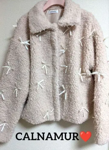 CALNAMUR 리본 보아 자켓