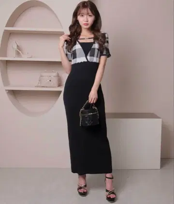 립서비스 2way 바이컬러 니트 원피스