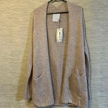 미사용 옅은 더스티 핑크 니트 가디건