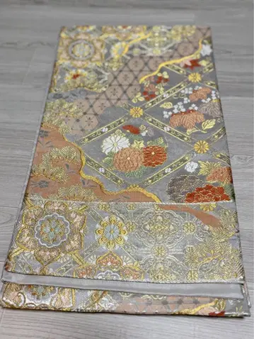 후쿠로 오비 (포멀) 꽃무늬 자수