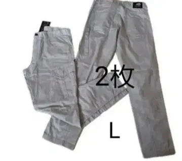 새상품 실버(그레이) 워크 팬츠 작업 바지 L 사이즈 82cm 2장 세트