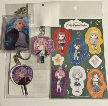 학마스 아크릴 키링 부채 키링 아리무라 마오 린넨 스티커