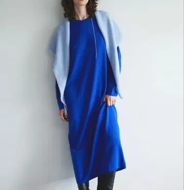 어반리서치 로쏘 캐시미어 혼방 2WAY 니트 원피스 블루