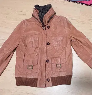 브라운 합성 피혁 자켓 헤이세이 gal 브라운 가죽 자켓