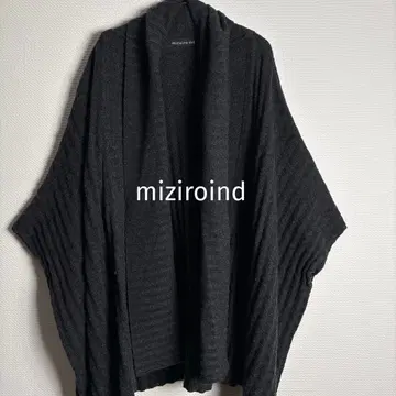 인기 미즈이로 인드 숄카라 울 판초 케이프 코트