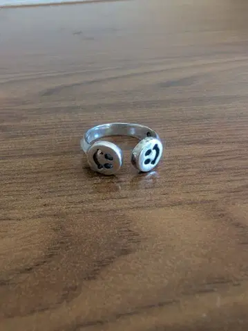 빌월 레더 해피 페이스 링 10호