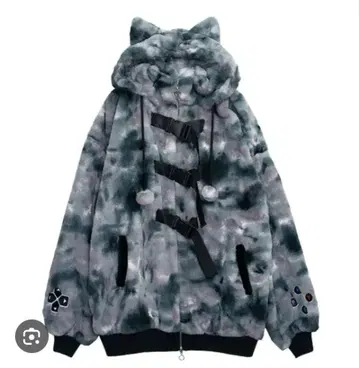 리스닝 플레이버 게이밍 고양이 귀 버클 퍼 블루종