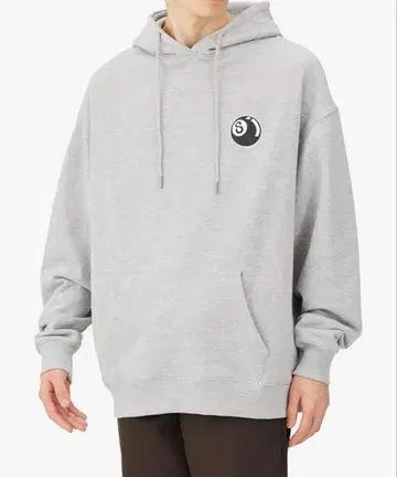 사이드 웨이 스탠스 그레이 후드티 프론트 로고 백 그래픽