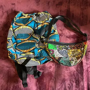 아프리칸 패턴 백 2종 세트 백팩 숄더