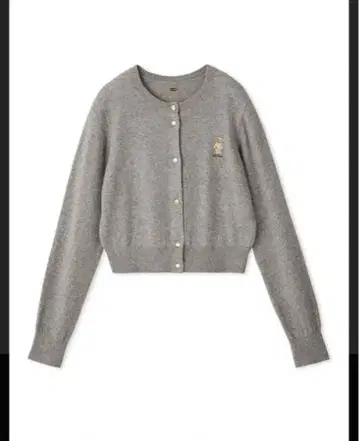 LILY BROWN Lily Bear 컴팩트 니트 가디건 그레이