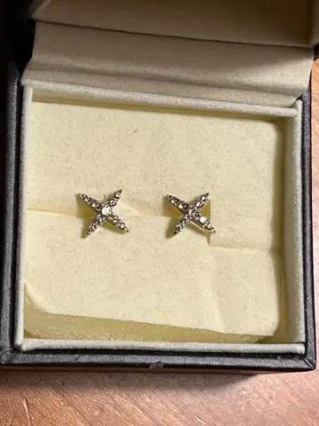 카시케이 브라운 다이아 귀걸이 0.4