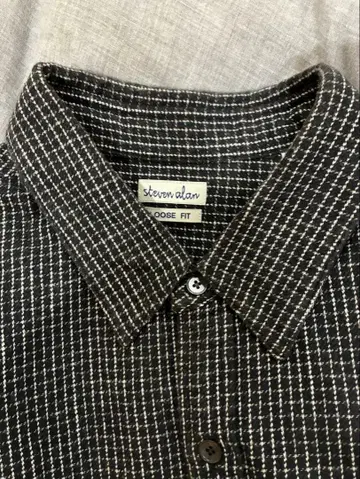 [컨디션 최상 인기품] Steven Alan 블랙 체크 셔츠