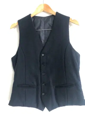 나노 유니버스 다크 네이비 수트 베스트 울 혼방 5버튼