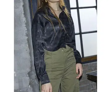 juemi 숏 기장 셔츠 블랙