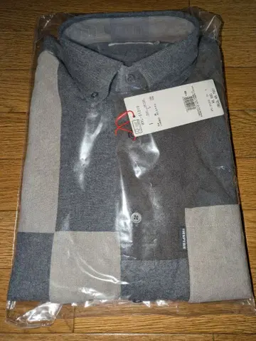 새상품 INSPIRE 인스파이어 긴팔 셔츠 면 100% 남성용 차콜 L