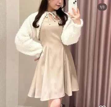 안미르 복슬복슬 볼레로 세트 미니 OP