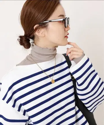 IENA 테크노 골지 터틀넥 풀오버