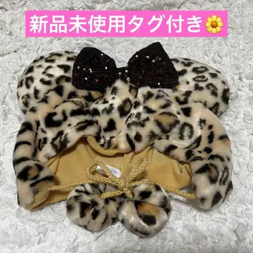 디즈니 팬캡 레오파드 무늬 미니 베이지 브라운