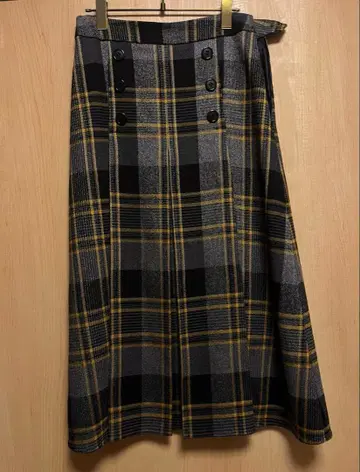 THE IRON IENA 체크 무늬 롱 스커트