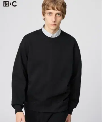 UNIQLO C 유니클로C 오버 사이즈 스웨트 셔츠 블랙 L