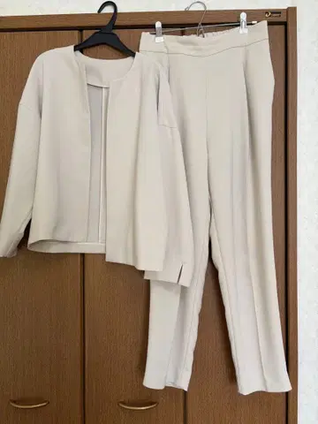 수트 셋업 노카라 팬츠 수트