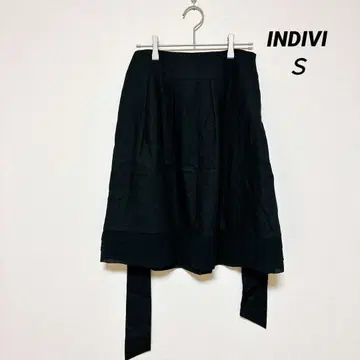 INDIVI 울 스커트 블랙 36 일본제