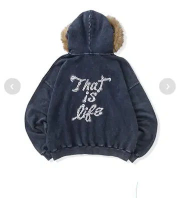 That is life 후드티 네이비 풀 집업 M 사이즈 댓츠 라이프