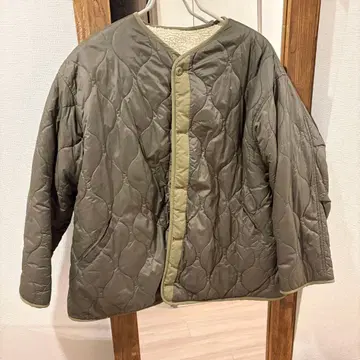 BEAMS HEART 리버서블 퀼팅 보아 플리스 자켓 M