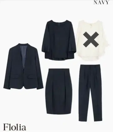 Floria 돌려입기 4종 세트! 셋업 세레모니 수트 네이비 S