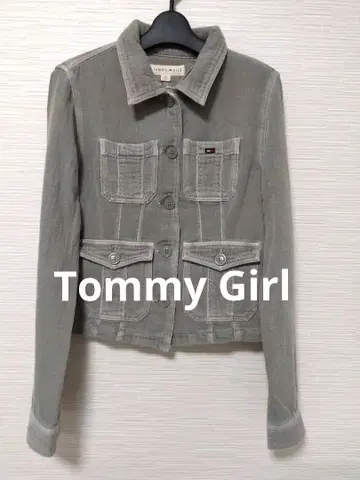 Tommy Girl 그레이 밀리터리 자켓 면 100% M