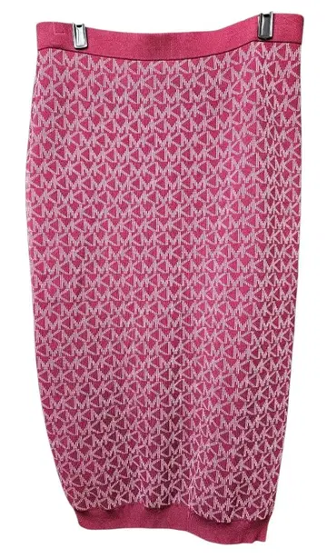 MICHAEL KORS 볼드 패턴 타이트 스커트