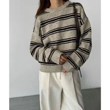 CANAL JEAN 엘 마르 네프 보더 크루 니트