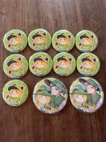 컬러풀 피치 시바 캔뱃지 세트