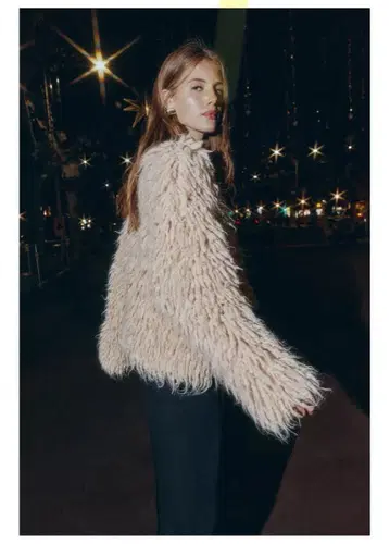 ZARA 브러쉬드 프린지 니트 자켓