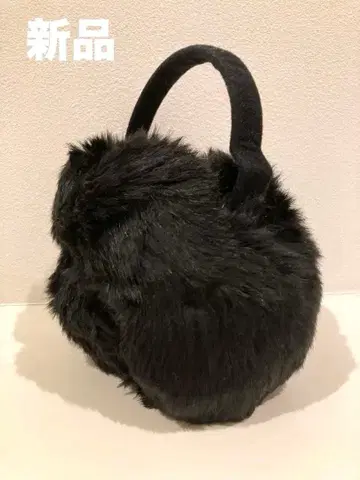 [새상품] 디즈니 미키 귀도리 퍼 블랙 귀마개