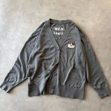 애프터눈 티 Cats Nap Time 고양이 자수 가디건 M~L