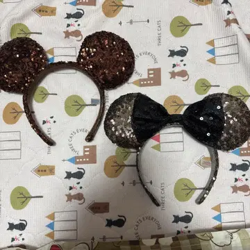 미키마우스 모양 머리띠 세트 ( 스팽글 )