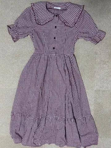 아오키 미사코 m petit by misako 깅엄 체크 원피스