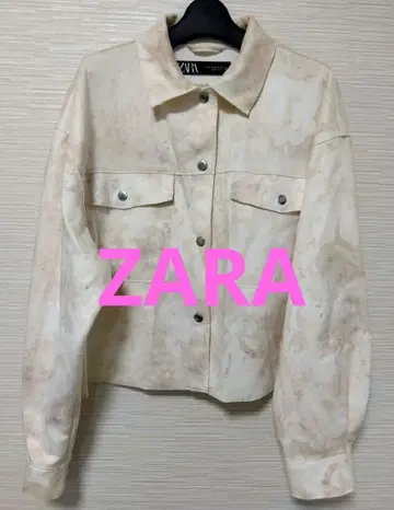 새상품급 ZARA 크림색 크롭 자켓