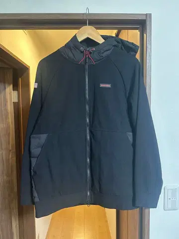 브리핑 다운 의류 아우터 후드 골프 블랙 XL