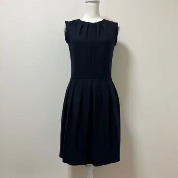 일본제 매킨토시 철학 모 100% 원피스 네이비 가을 겨울