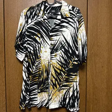 AZUL 야자수 패턴 반팔 셔츠 M