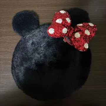 디즈니 미키 베레모 미니 머리끈 (리본 스팽글)