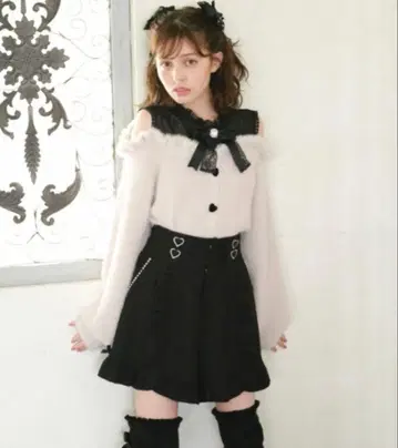 레이어드 스타일 오픈 니트 핑크