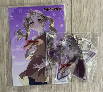 Poppin' Party 이치가야 아리사 아크릴 키링 프로마이드 세트