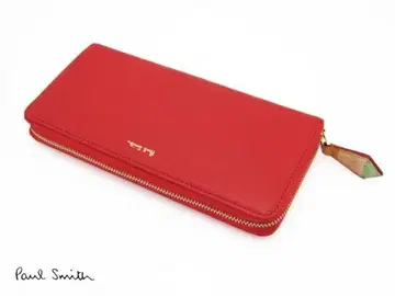 새상품 폴스미스 라운드 지퍼 장지갑 레드 빨간색 클래식 가죽 502