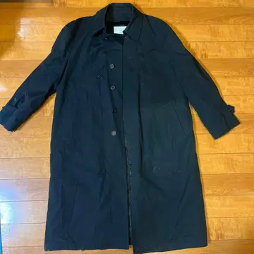 [ 영국군 ] LONDON FOG 블랙 트렌치/체스터 코트