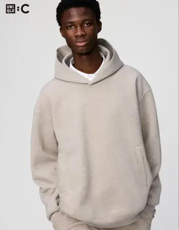 맨투맨 오버 사이즈 풀 후드티 베이지 S